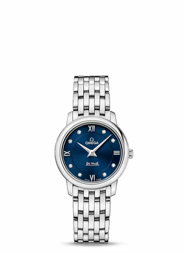 Omega De Ville Prestige Quartz 27.4 Stainless Steel / Blue / Bracelet 424.10.27.60.53.001 (42410276053001)